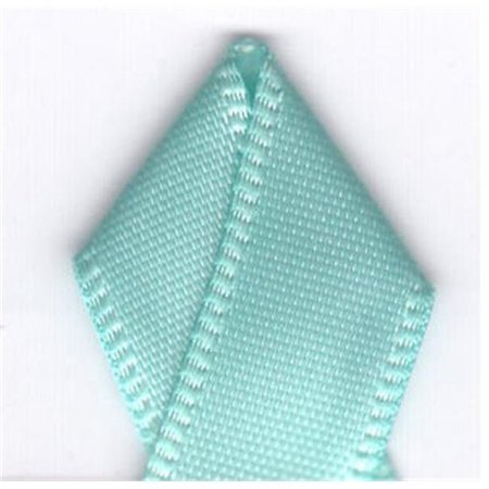 PAPILION Papilion R074300090314100Y .38 in. Single-Face Satin Ribbon 100 Yards - Aqua R074300090314100Y